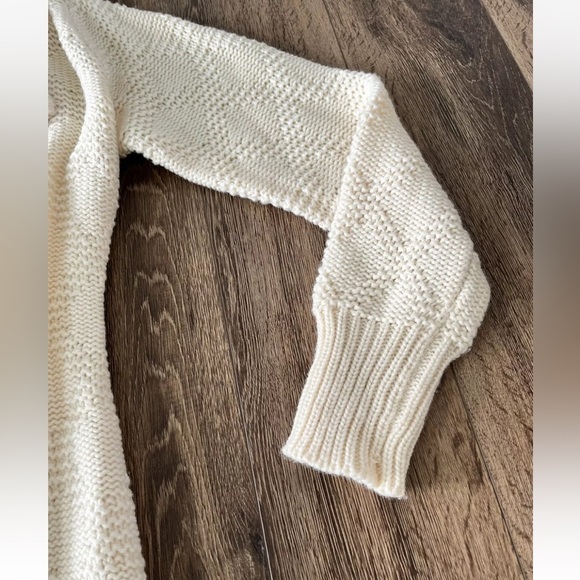 Escio Womens Long Cardigan Sweater, Size Small, Ivory, Snap Closure - Picture 5 of 8